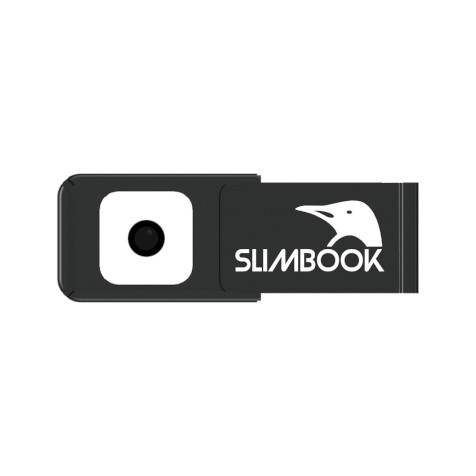 Black aluminum webcam-cover