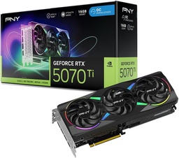 [VCG5070T16TFXXPB1-O] Graphic Card PNY GEFORCE RTX™ 5070 Ti 16GB ARGB Overclocked Triple Fan