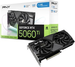 [VCG5060T16DFXPB1-O] Tarjeta Gráfica PNY GeForce RTX 5060 Ti Overclocked Dual Fan 16GB GDDR7 Reflex 2 RTX AI DLSS4